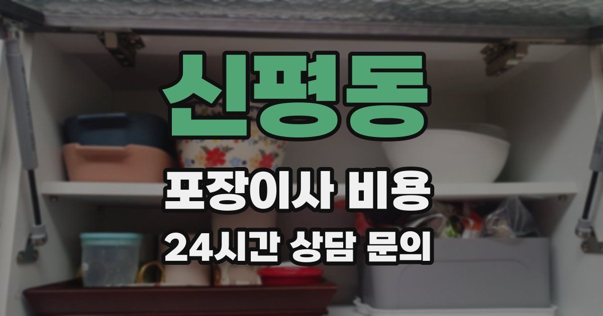 신평동 포장이사 비용