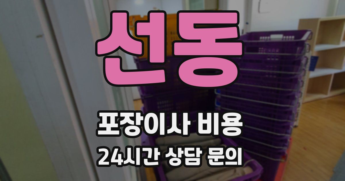 선동 포장이사 비용