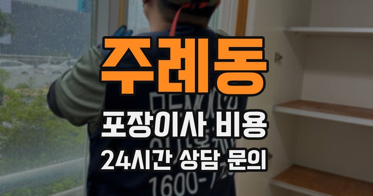 주례동 포장이사 비용