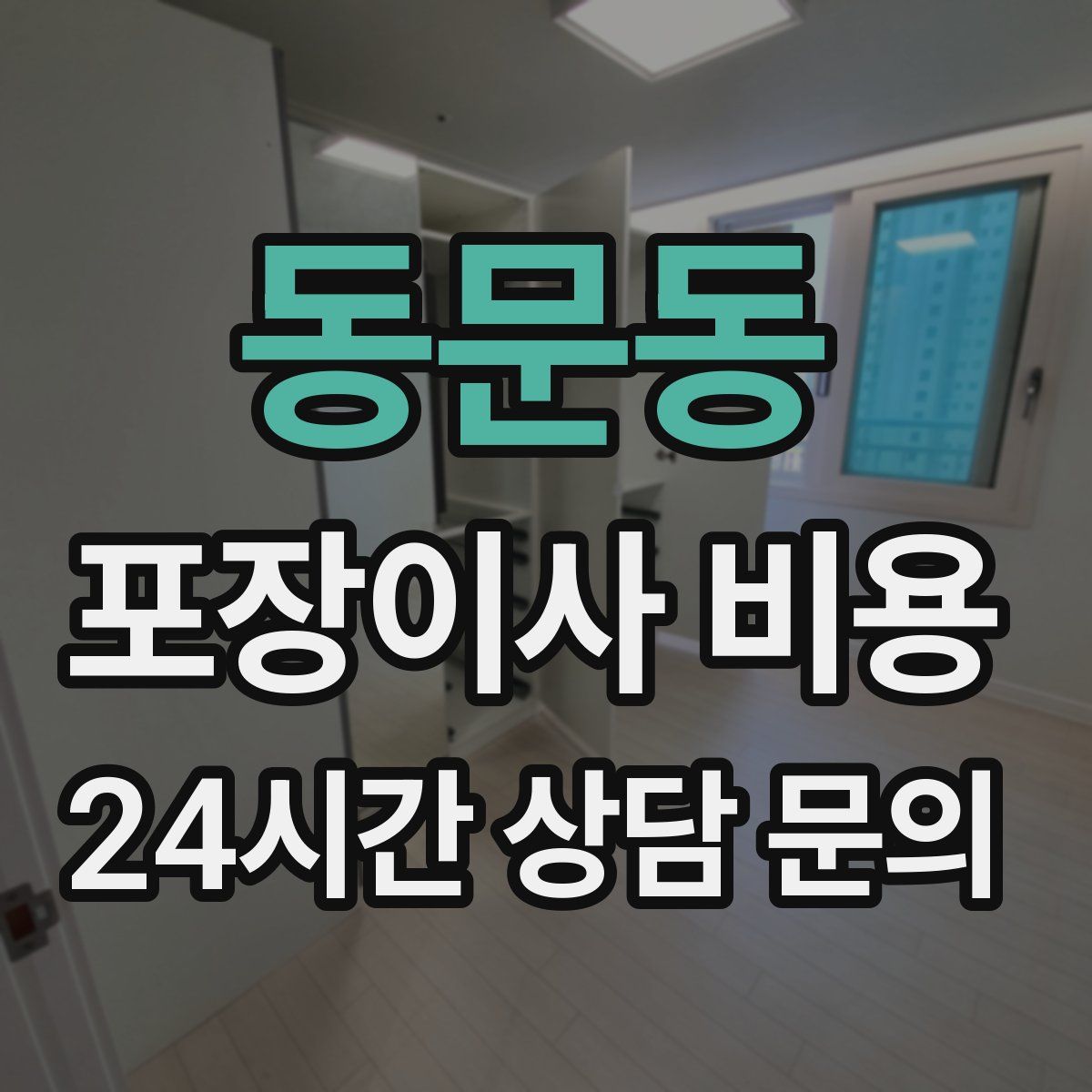 동문동 포장이사 비용