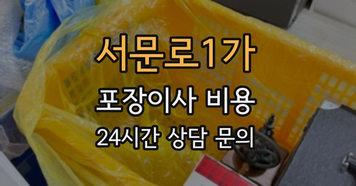 서문로1가 포장이사 비용