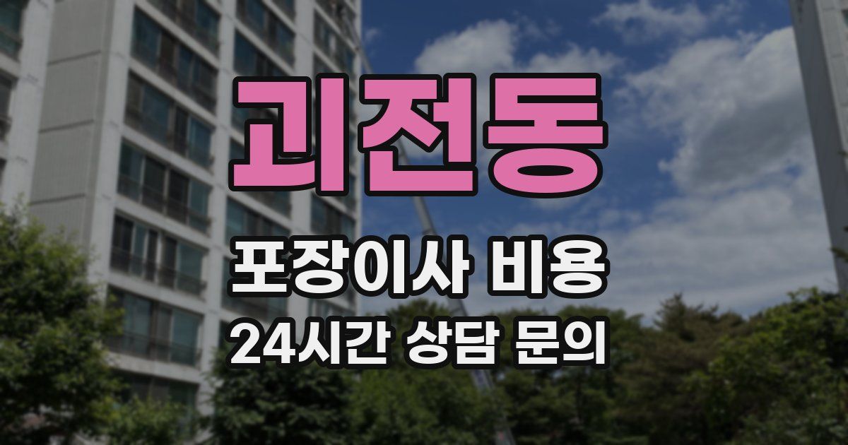 괴전동 포장이사 비용