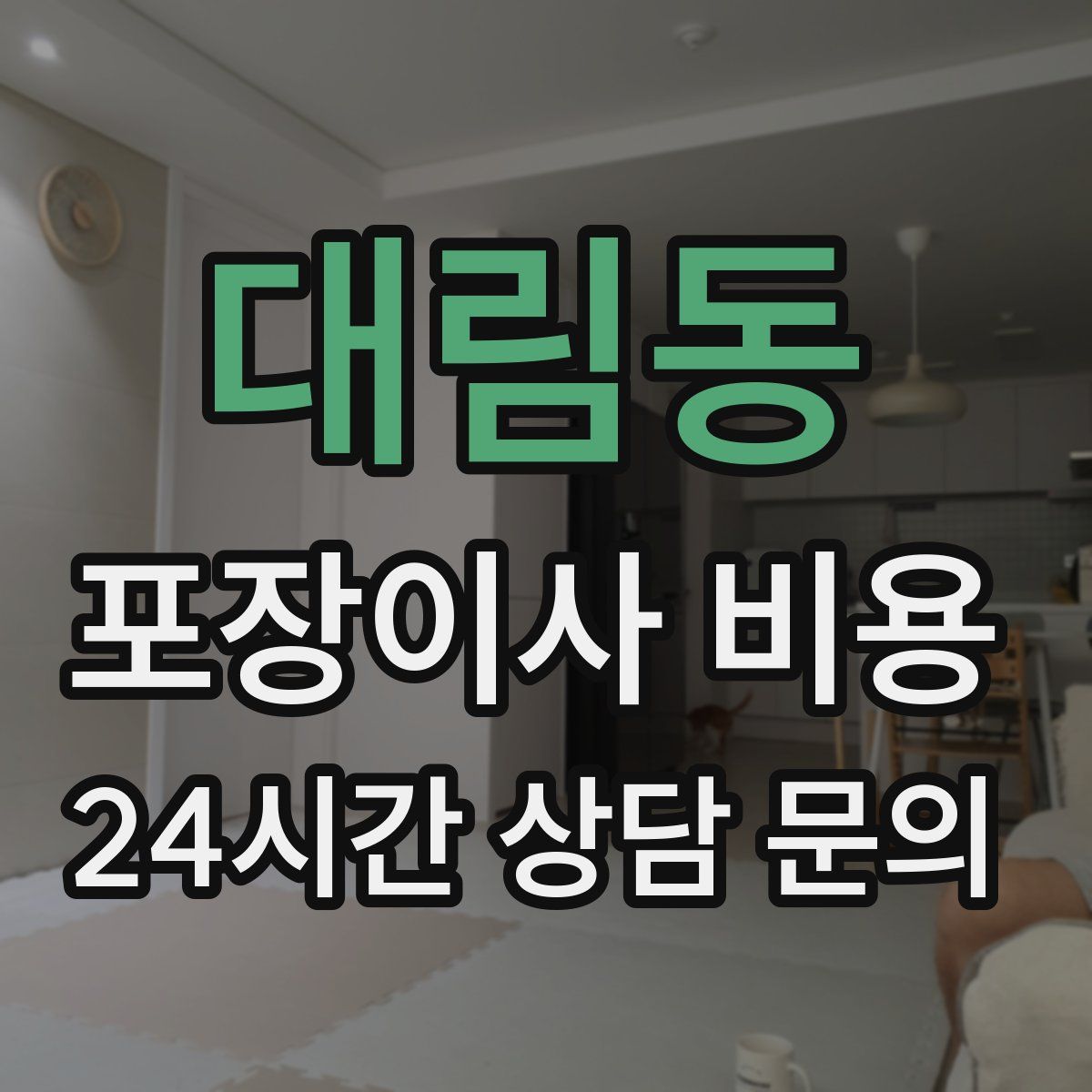 대림동 포장이사 비용