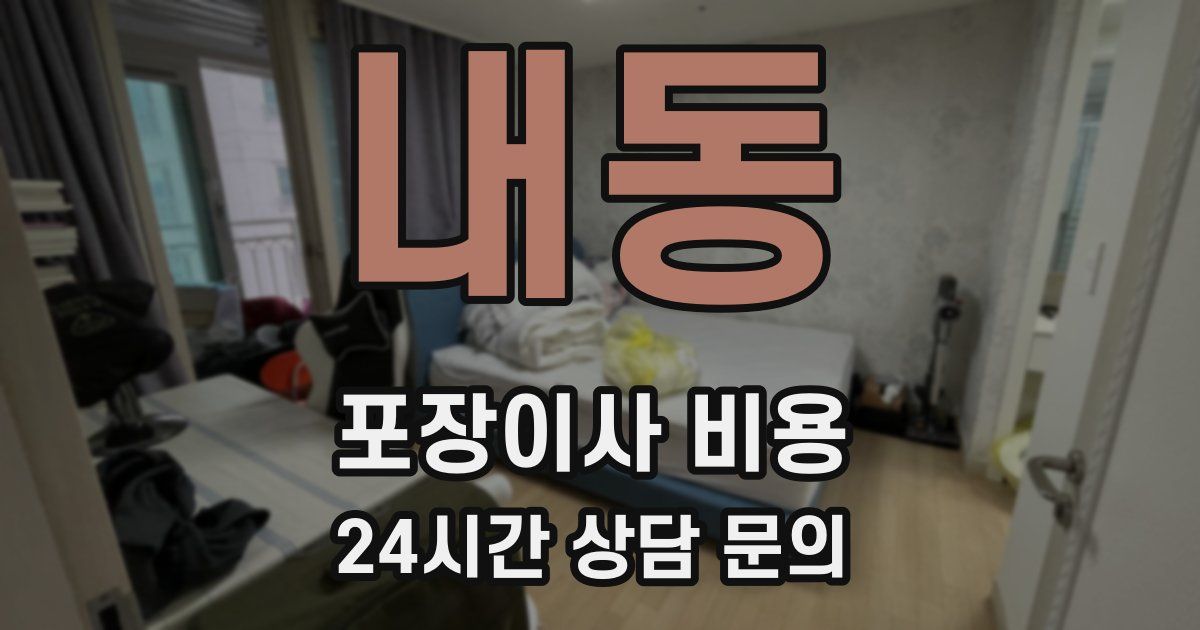 내동 포장이사 비용