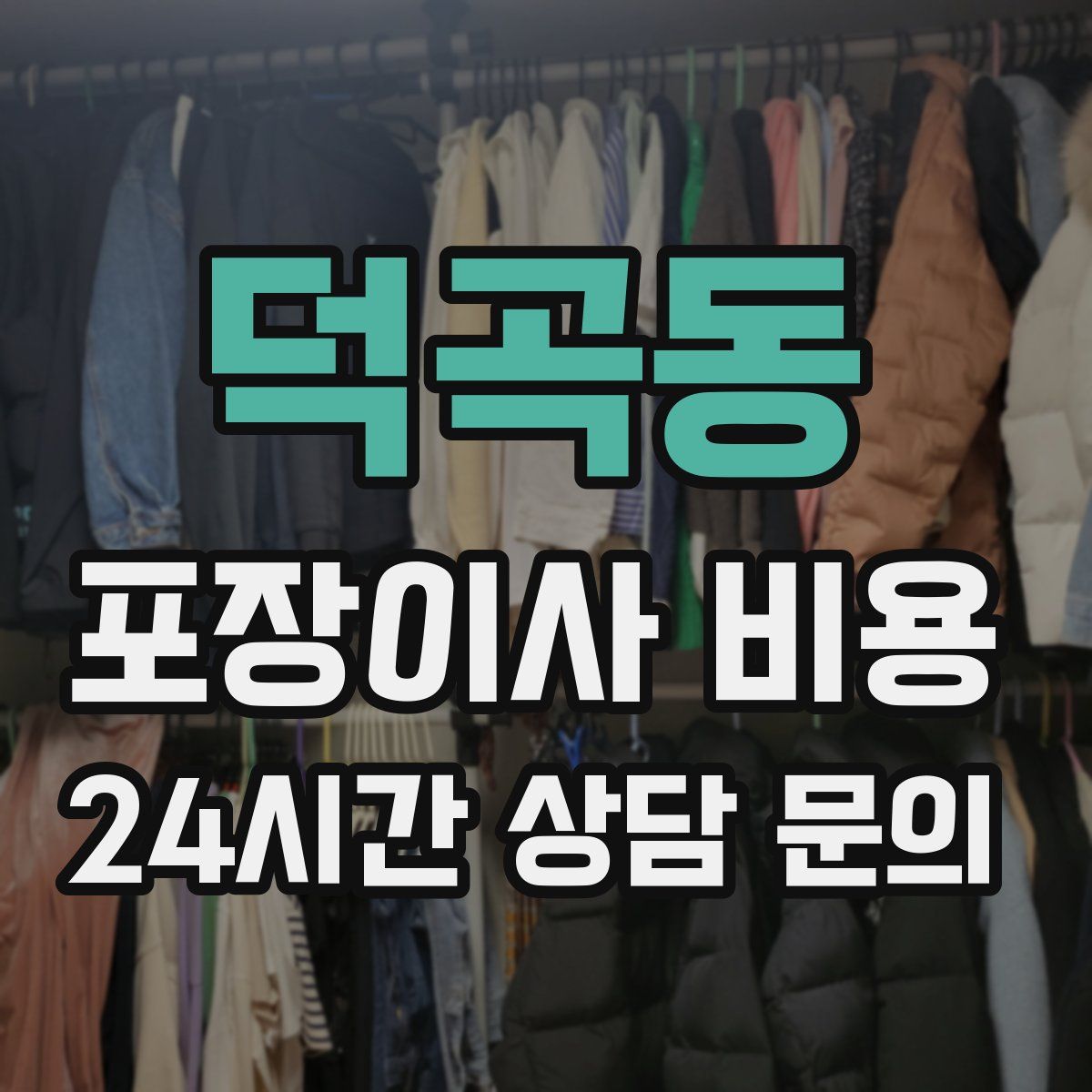 덕곡동 포장이사 비용