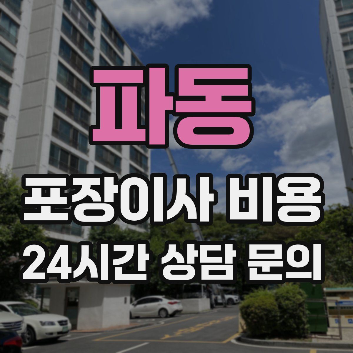 파동 포장이사 비용