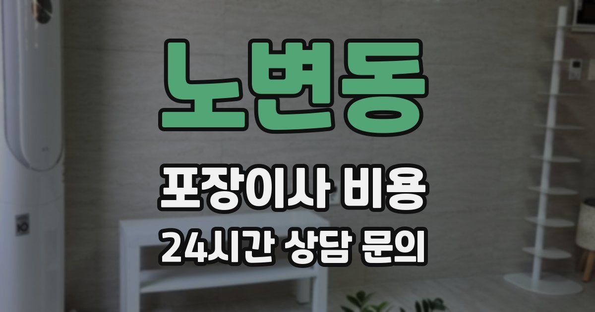 노변동 포장이사 비용