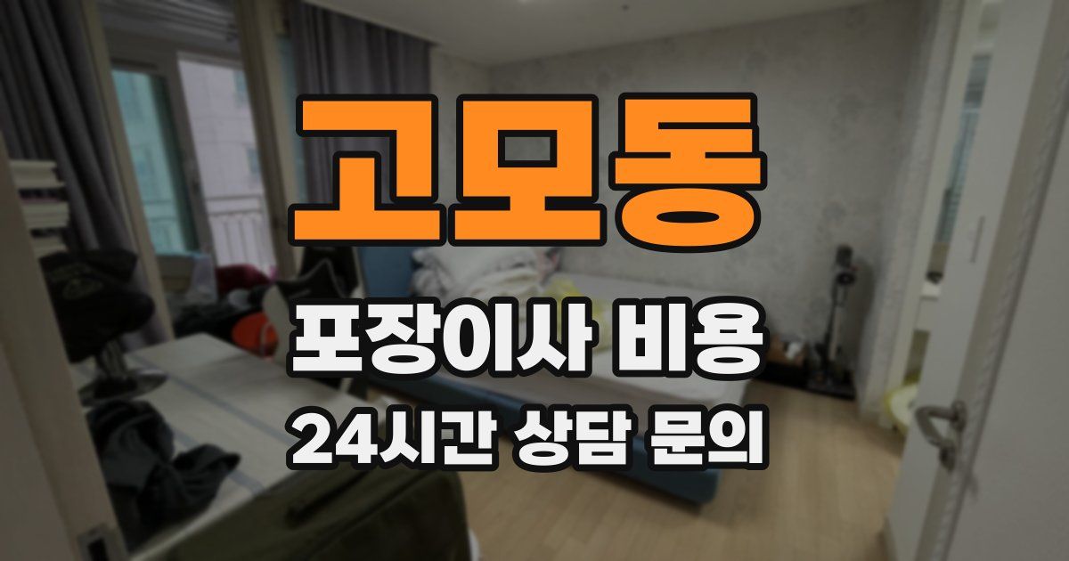 고모동 포장이사 비용