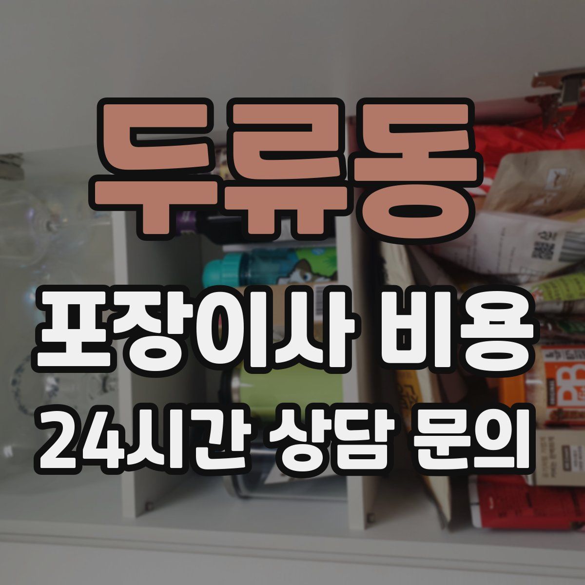 두류동 포장이사 비용