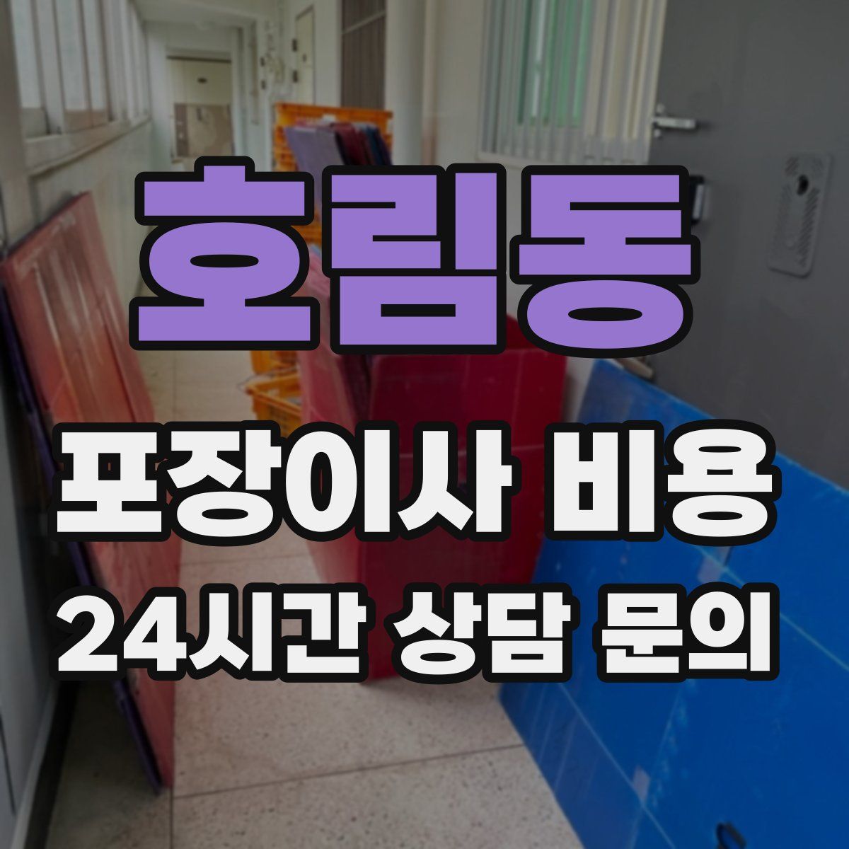 호림동 포장이사 비용