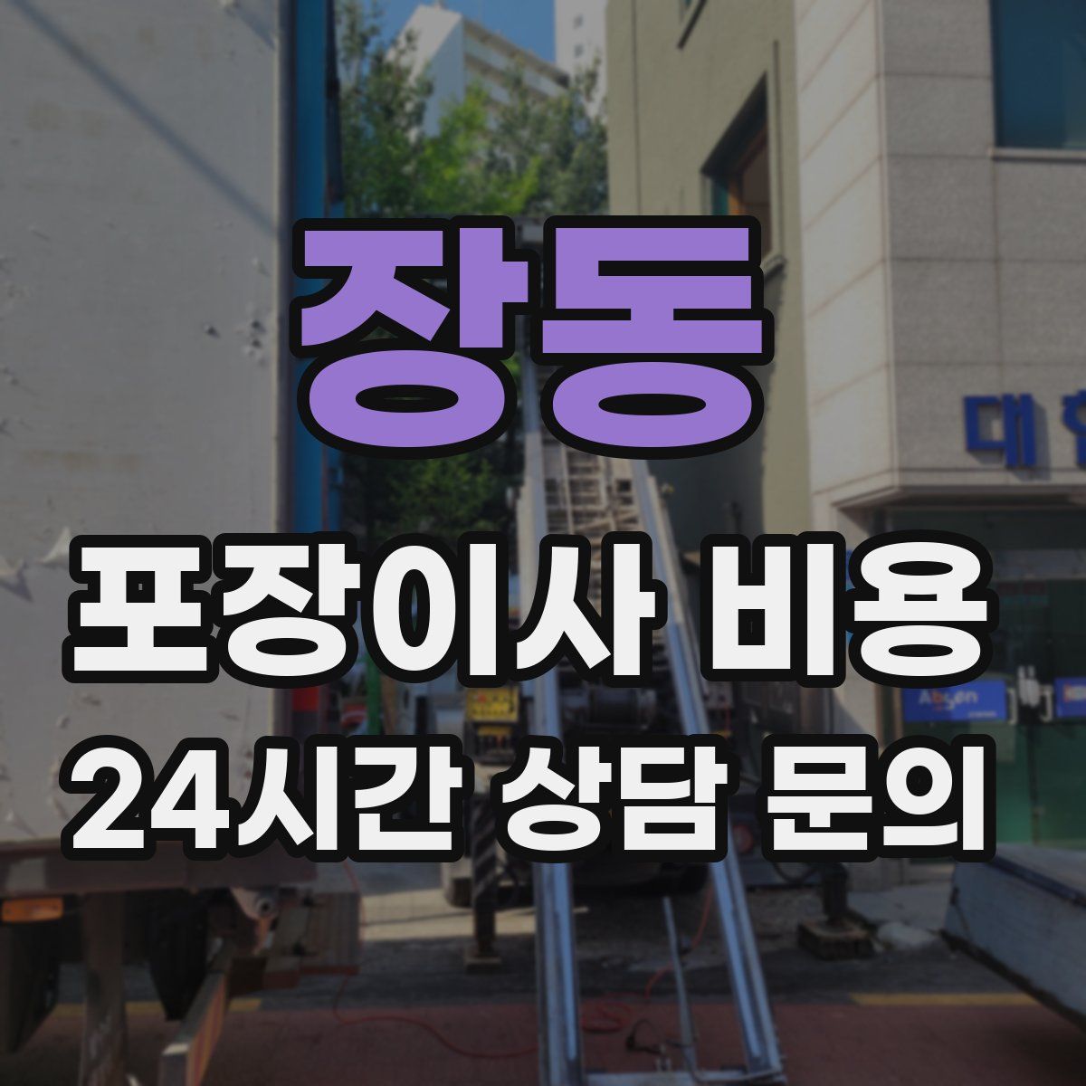 장동 포장이사 비용