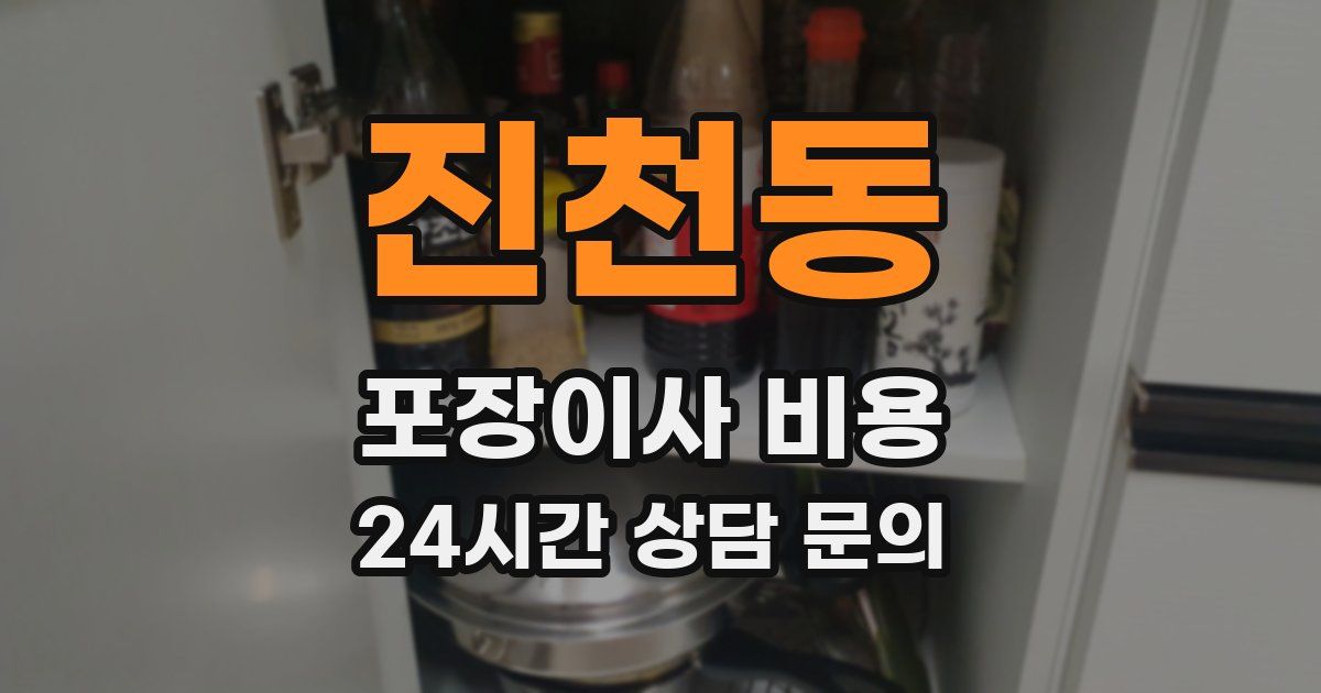 진천동 포장이사 비용