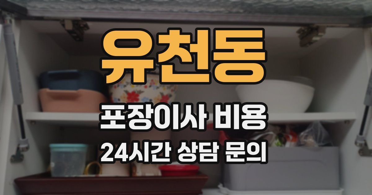 유천동 포장이사 비용