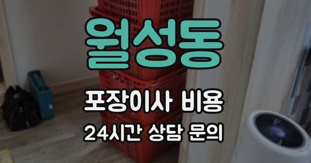 월성동 포장이사 비용