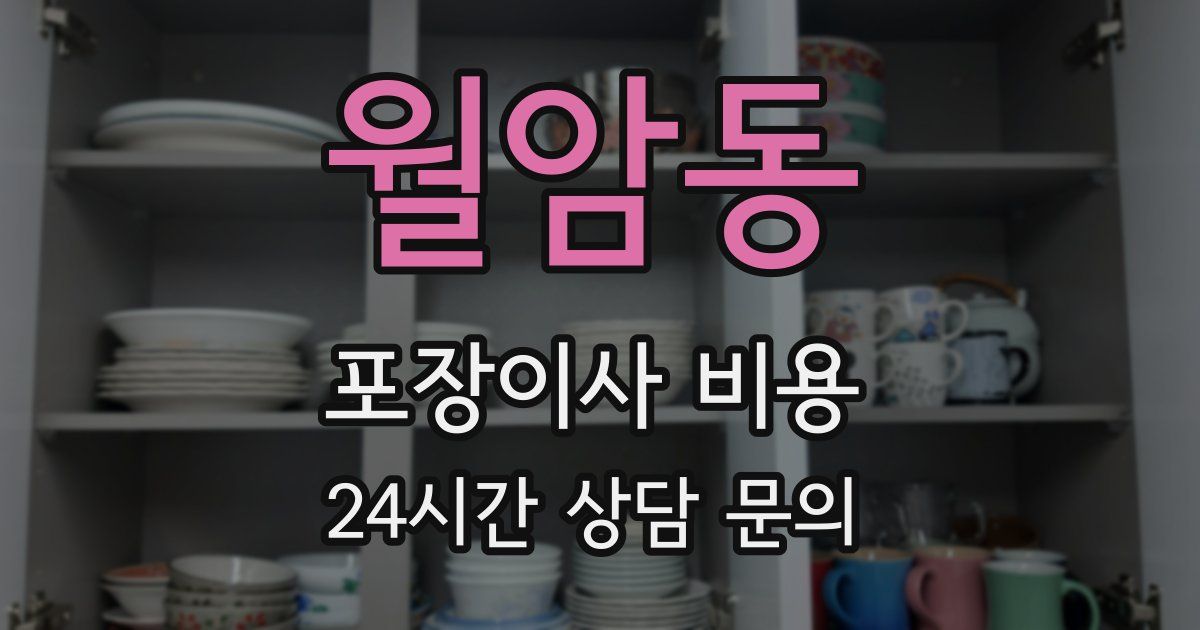 월암동 포장이사 비용