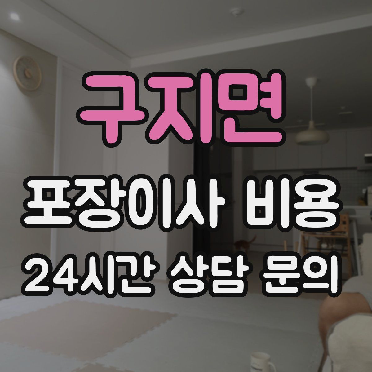 구지면 포장이사 비용