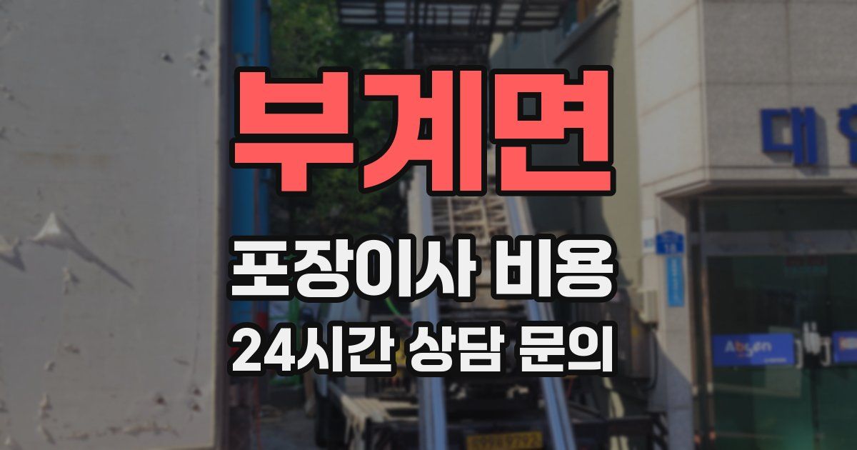 부계면 포장이사 비용