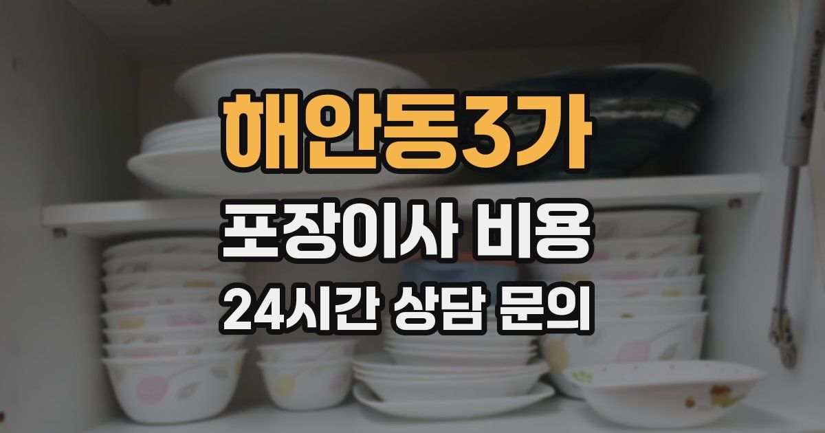 해안동3가 포장이사 비용