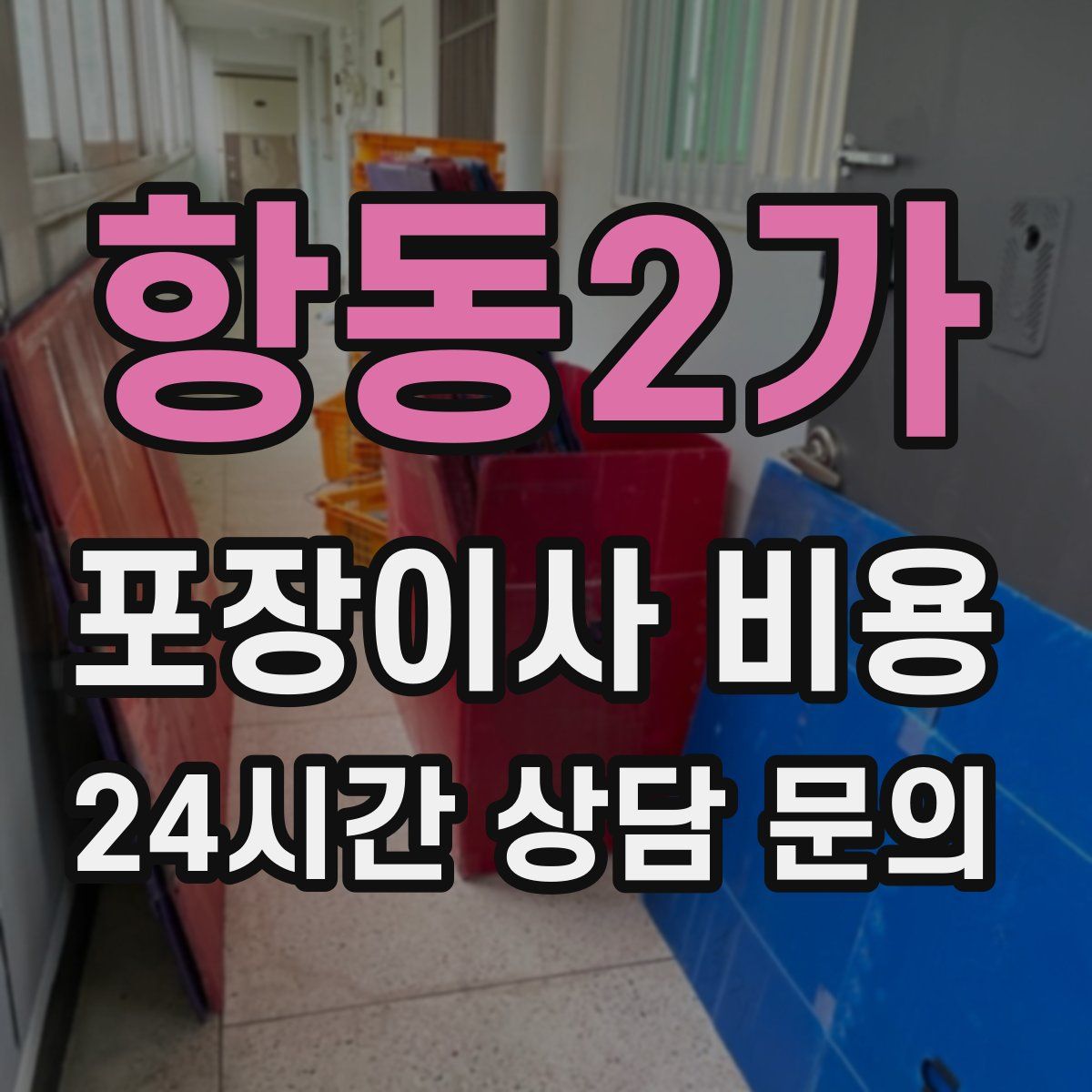 항동2가 포장이사 비용