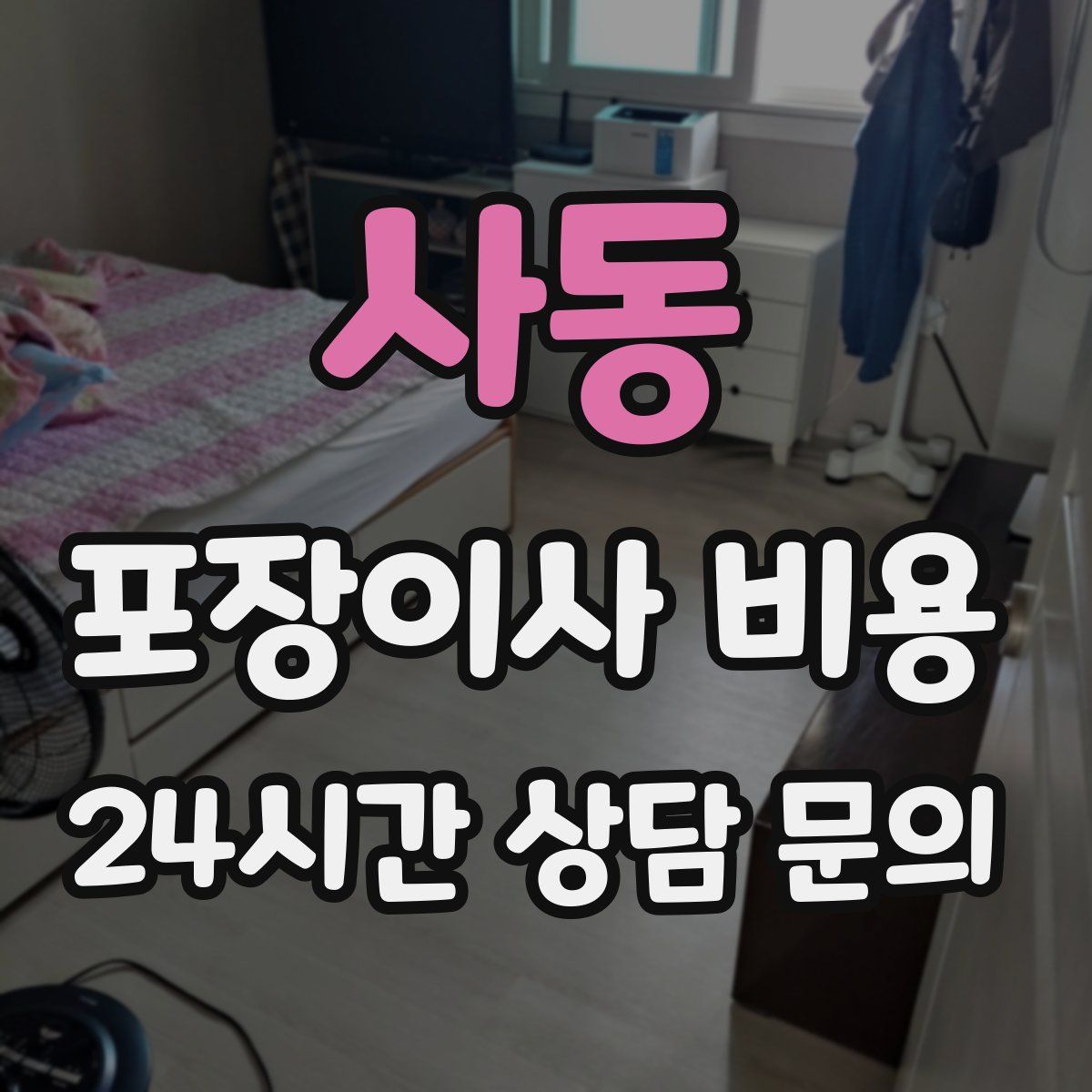 사동 포장이사 비용