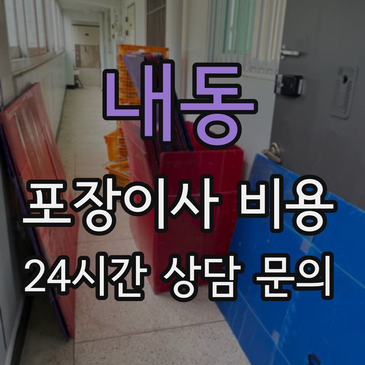 내동 포장이사 비용