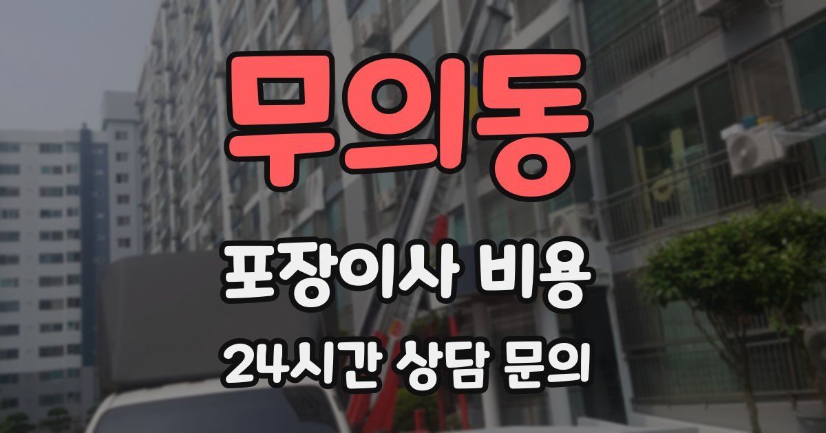 무의동 포장이사 비용