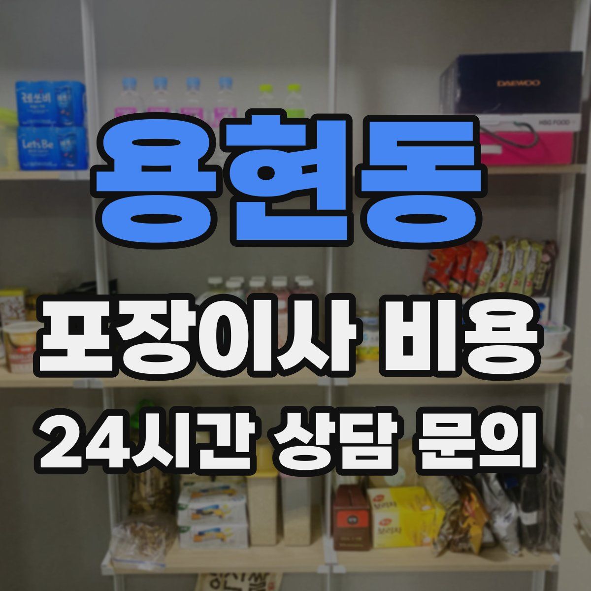 용현동 포장이사 비용