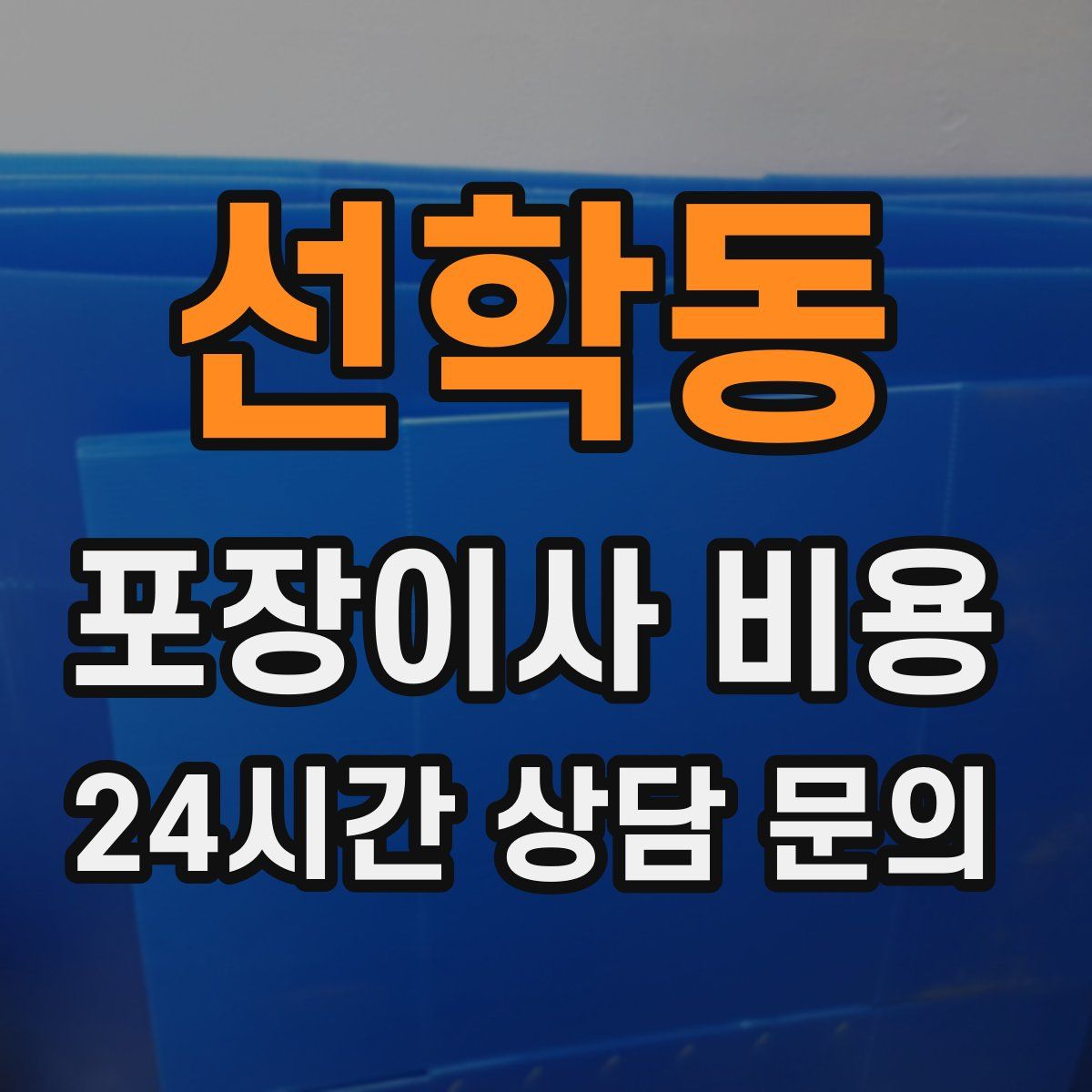 선학동 포장이사 비용