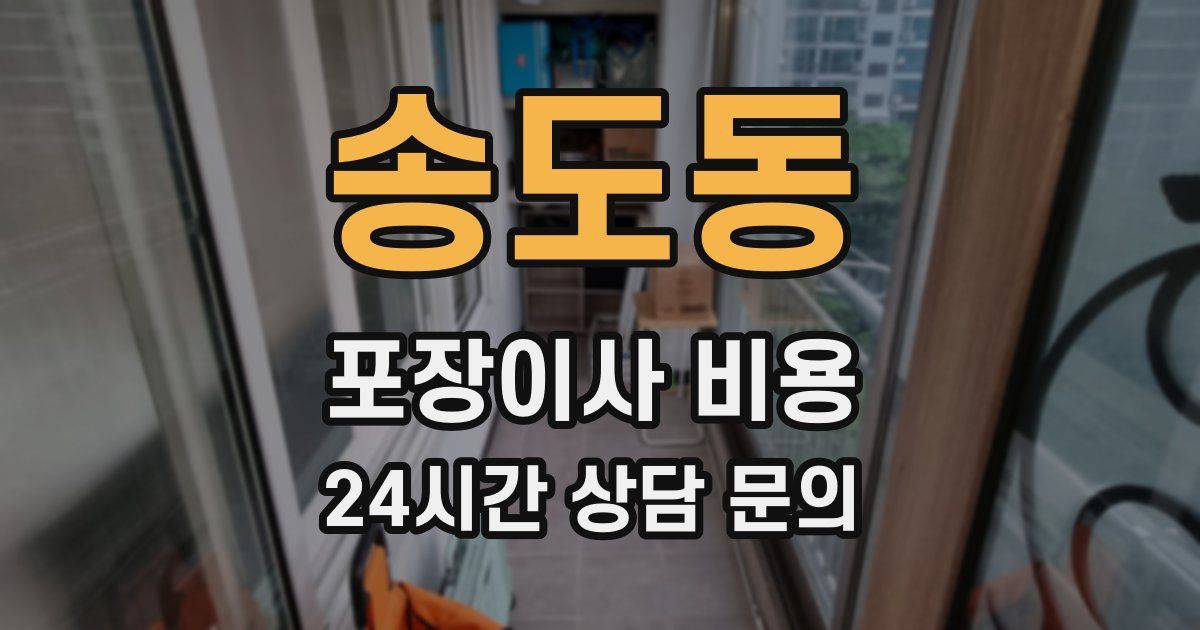 송도동 포장이사 비용