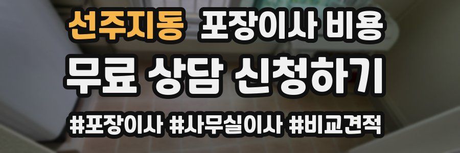 선주지동 포장이사 비용