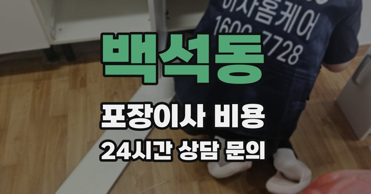 백석동 포장이사 비용