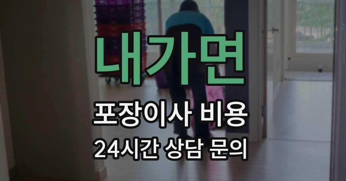 내가면 포장이사 비용