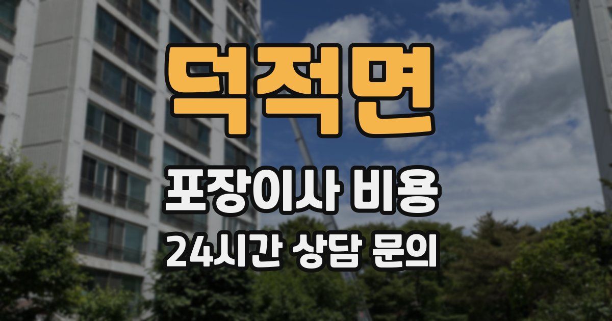 덕적면 포장이사 비용