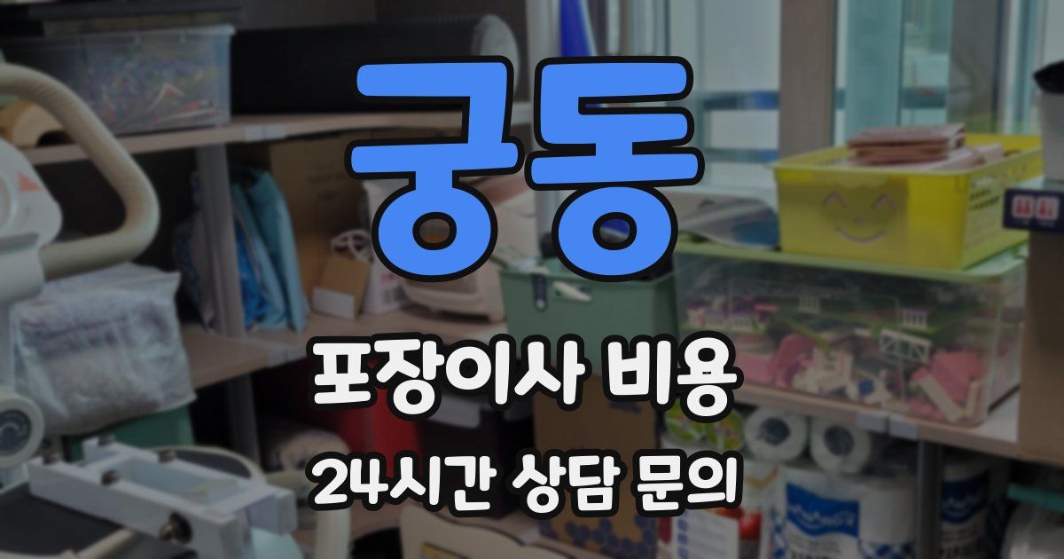 궁동 포장이사 비용