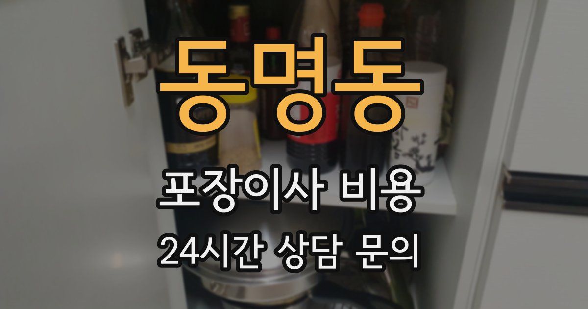 동명동 포장이사 비용