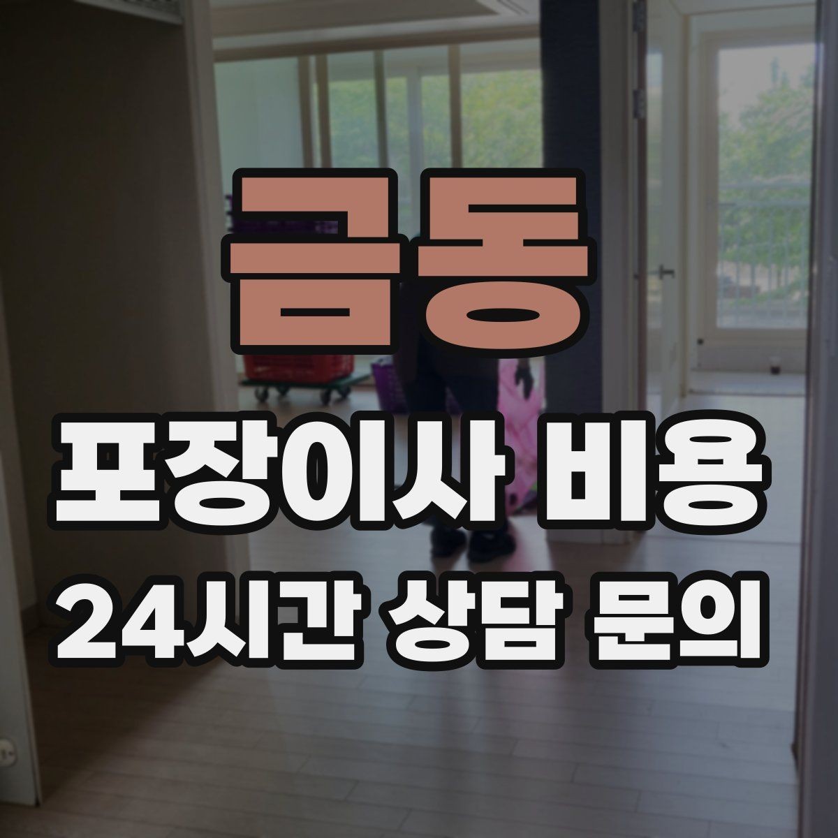 금동 포장이사 비용 짐량이 많을수록 얼마나 달라질까
