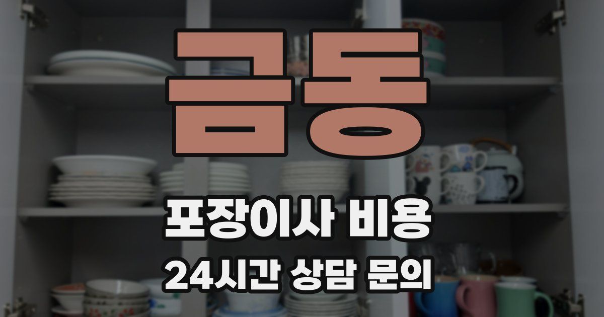 금동 포장이사 비용