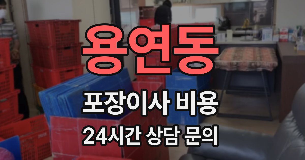 용연동 포장이사 비용