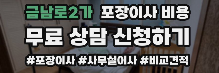 금남로2가 포장이사 비용