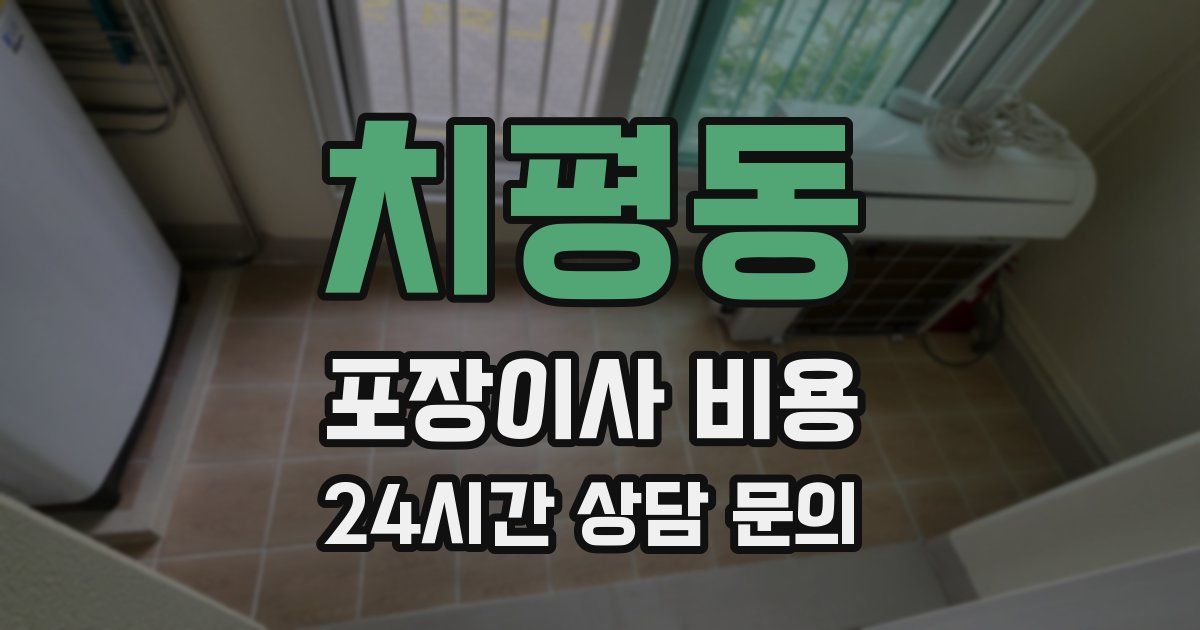 치평동 포장이사 비용