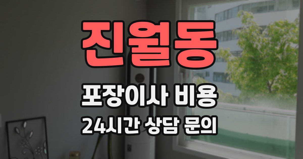 진월동 포장이사 비용