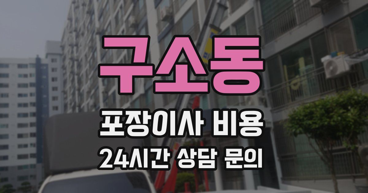 구소동 포장이사 비용