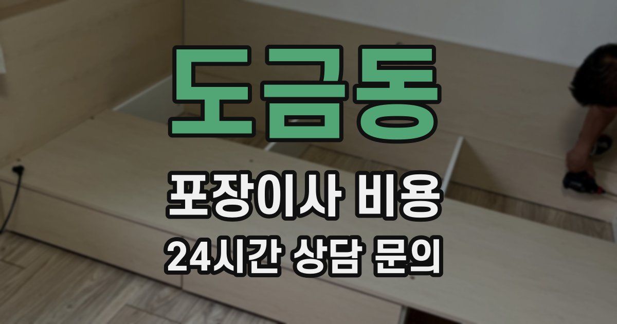 도금동 포장이사 비용