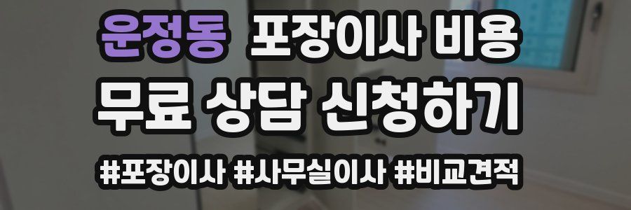 운정동 포장이사 비용