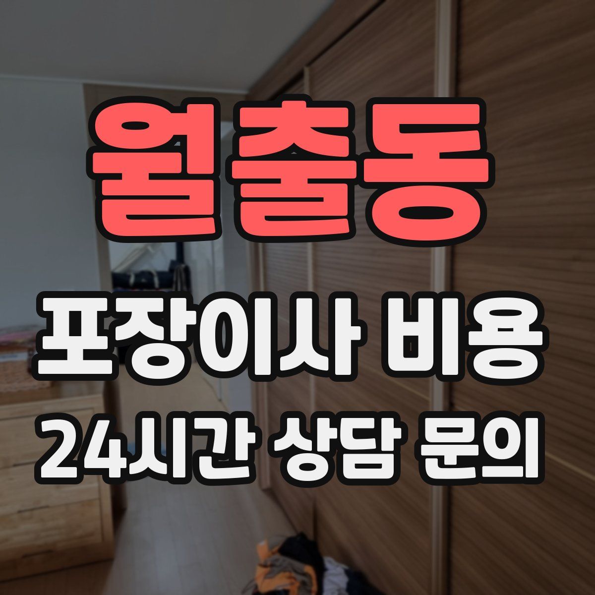 월출동 포장이사 비용