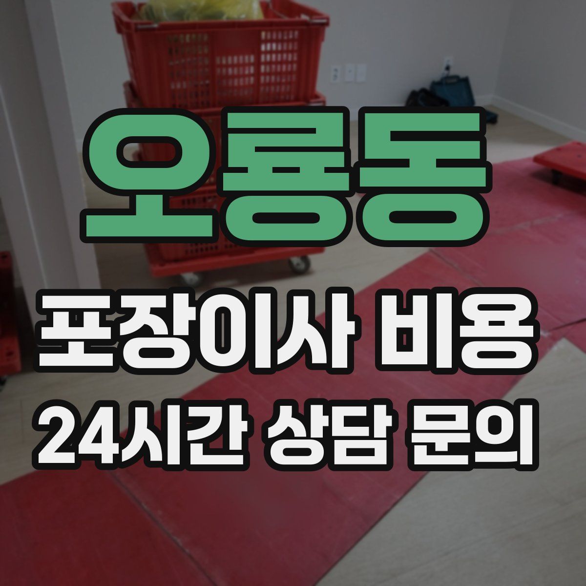 오룡동 포장이사 비용