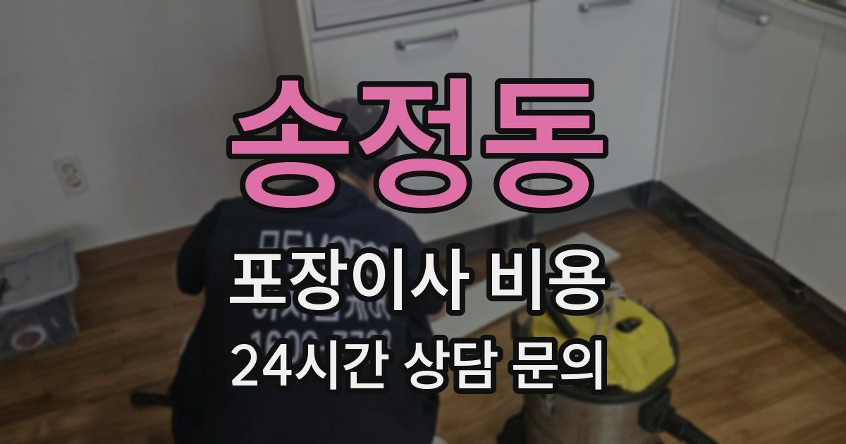 송정동 포장이사 비용