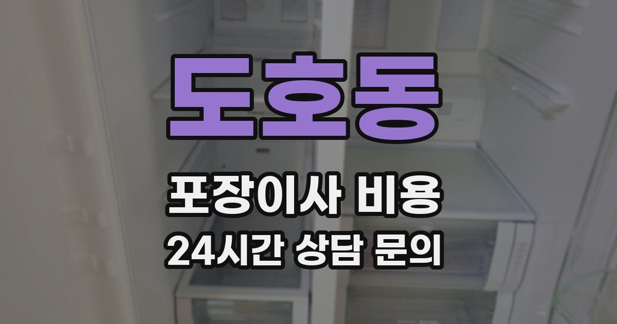 도호동 포장이사 비용