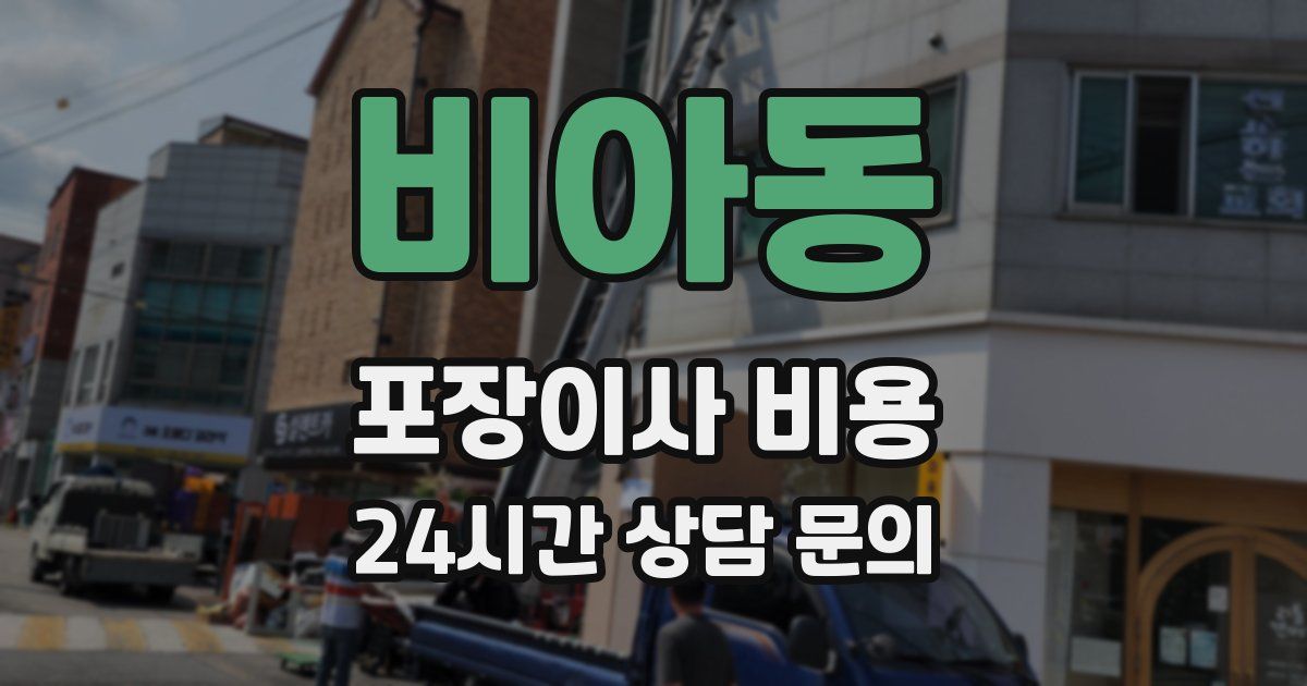 비아동 포장이사 비용
