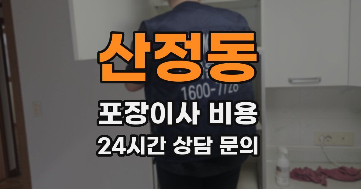 산정동 포장이사 비용